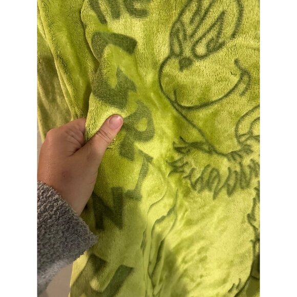 Dr. Suess The Grinch Green Plush Crewneck Christmas Sweater - Picture 8 of 9